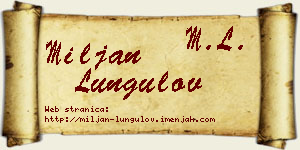 Miljan Lungulov vizit kartica